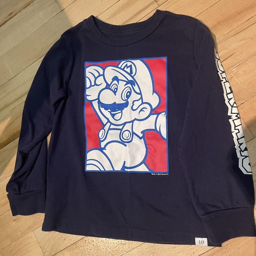 babyGap | Super Mario™ Graphic Long Sleeve T-Shirt Boys‎ Size 5T